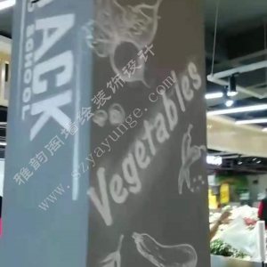 商超手繪墻壁畫-2021年1月深圳觀瀾盛佳百貨墻繪壁畫